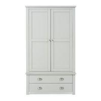 sandringham 2 door 2 drawer wardrobe grey