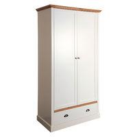 Sandringham 2 Door 1 Drawer Wardrobe White