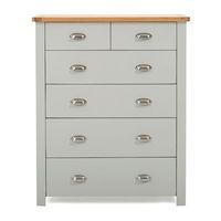 sandringham 4 plus 2 drawer chest grey