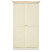 sandringham 2 door wardrobe cream and oak