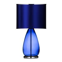 Sapphire Glass Ovate Table Lamp