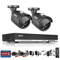 SANNCE 4CH Full 960P CCTV DVR Video Surveillance Recorder 1.3MP Night Vision Weatherproof Cameras
