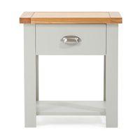 sandringham 1 drawer bedside grey and oak