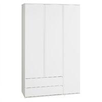 Sapphire 3 Door and 2 Drawer Wardrobe White Gloss