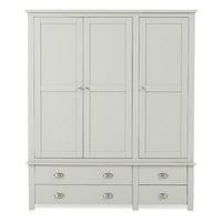 sandringham 3 door 2 drawer wardrobe grey