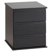 Sapphire 3 Drawer Bedside Black Gloss