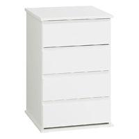 Sapphire 4 Drawer Bedside White Gloss