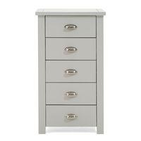 Sandringham 5 Drawer Wellington Grey