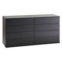 Sapphire 8 Drawer Sideboard Black Gloss