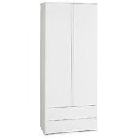 Sapphire 2 Door and 2 Drawer Wardrobe White Gloss