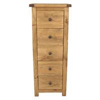 sanford 5 drawer narrow chest