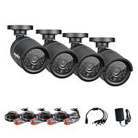 SANNCE AHD 720P Indoor And Outdoor IR Cut CCTV Camera Kits Weatherproof Home Security System Kits