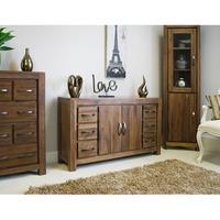 Sayan Walnut Six Drawer Sideboard