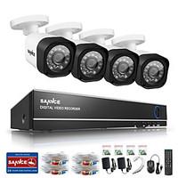 SANNCE 4CH 720P AHD DVR HDMI 4PCS 720P IR Night Vision Outdoor CCTV Camera Security System Surveillance Kits