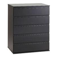 Sapphire 5 Drawer Chest Black Gloss