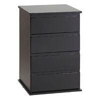 Sapphire 4 Drawer Bedside Black Gloss