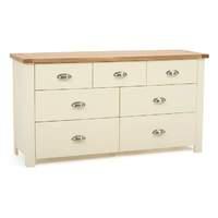 sandringham 3 plus 4 drawer chest cream and oak