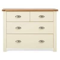 sandringham 2 plus 2 drawer chest cream and oak