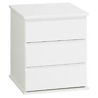 Sapphire 3 Drawer Bedside White Gloss