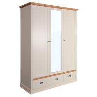 Sandringham 3 Door 2 Drawer Wardrobe Grey