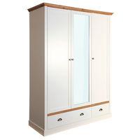 Sandringham 3 Door 2 Drawer Wardrobe White