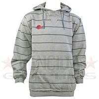 SAMURAI striped hooded sweat-Medium