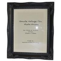 Satin Black Shabby Chic Ornate Swept Vintage Picture Frame For a 14\