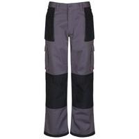 safety-site SAFT3-GRBK-36-S T3 36 x 29-Inch Short 300 gsm Hardwearing Work Trouser With Cordura Knee Pocket Holder - Grey/Black