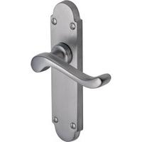 savoy lever lock set of 2 size 171 cm h x 42 cm w finish satin chrome