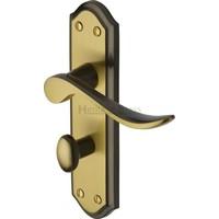 Sandown Bathroom Door Handle (Set of 2) Finish: patina Split