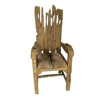 Salveo Teak Wooden Root Goat King Chair (60x55x135cm)
