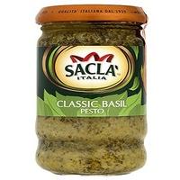 Sacla\' Classic Basil Pesto 190 g (Pack of 6)