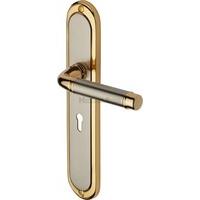 Saturn Lever Lock (Set of 2) Finish: Jupiter Split, Size: 24.7 cm H x 4.8 cm W