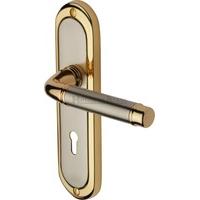 Saturn Lever Lock (Set of 2) Size: 18.9 cm H x 4.8 cm W, Finish: Jupiter Split