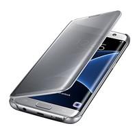 samsung galaxy s7 edge clear semi opaque flip view case silver