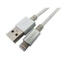 Sandberg Excellence Lightning 1m Silver - USB cables (USB A, Lightning, Male/Male, Straight, Straight, Silver)