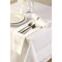 Satin Band Tablecloth - Colour: White. Dimensions: 1778 x 2743mm (70 x 108\