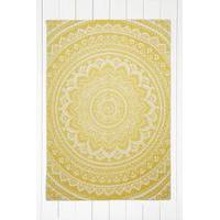 sahara medallion 5x7 yellow rug yellow