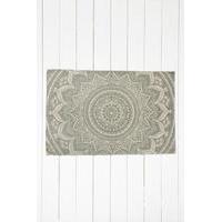 Sahara Medallion Grey 2x3 Printed Rug, GREY