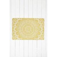 sahara medallion yellow 2x3 printed rug yellow