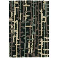 salerno brown ladder wool viscose rug