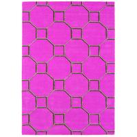 salerno pink trellis wool viscose modern rug