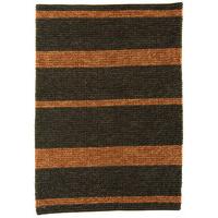 santa fe charcoal red jute modern rug