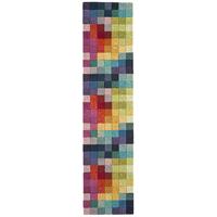 Sagar Multi Modern Wool Geometric Runner Rug