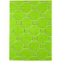 salerno green trellis wool viscose modern rug