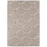 Salerno Beige Trellis Wool, Viscose Modern Rug