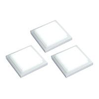 Santo 3 x 1.5W SMD LED Square PIR Under Cabinet Kit 270LM - 85319