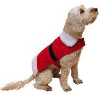 Santa Dog Coat - Size M: approx. 32cm Back Length