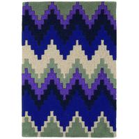 salerno purple chevron wool viscose modern rug