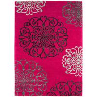 salerno red moroccan wool viscose rug